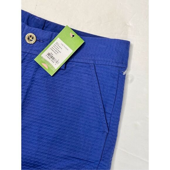 Lilly Pulitzer 22119 Callahan Short Textured Bomber Blue 4.5" Shorts sz 0 NWT - Picture 5 of 11